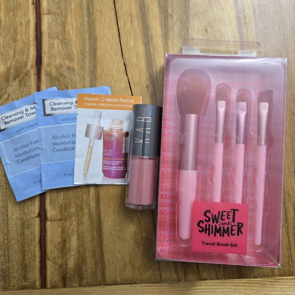 KAB Tinted Lip Gloss, Travel Size Makeup Brush Set, Strivectin Samples &More NEW